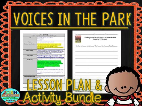 Voices In The Park by Anthony Browne Lesson Plan and Activities