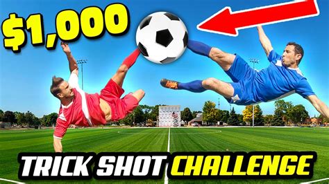 1000 Trick Shots Challenge Football And Soccer Pros Vs Trick Shot
