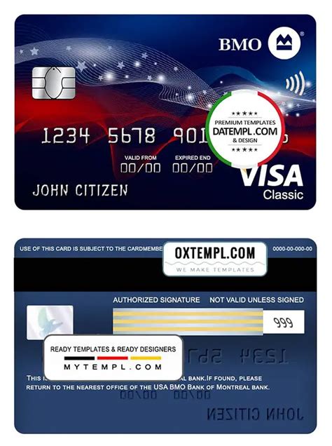 Usa Bmo Bank Of Montreal Bank Visa Classic Card Fully Edi In 2022