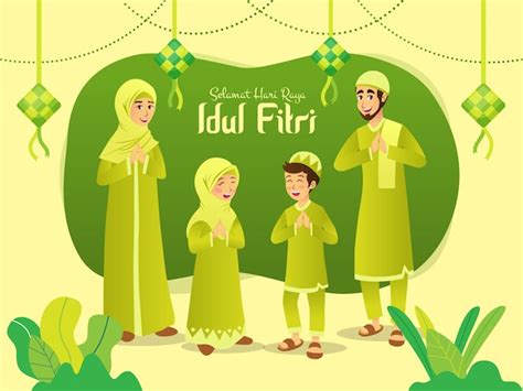 Selamat Hari Raya Idul Fitri Is Een Andere Taal Van Happy Eid Mubarak