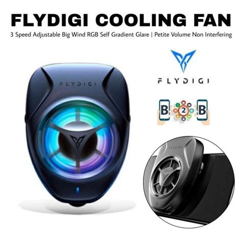 Jual Flydigi Mobile Cooling Fan Fun Cooler Multicolor Di Seller