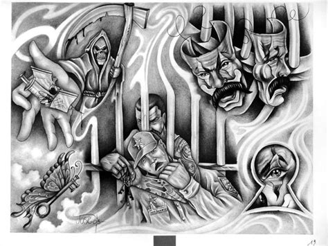 Prison Art Chicano Drawings Chicano Art Tattoos