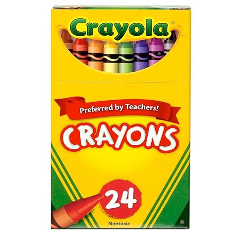 Crayola Crayons Reg Size 24 Colors Per Box Set Of 12 Boxes