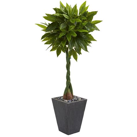 5 Money Artificial Tree In Slate Planter Real Touch Nearly Natural