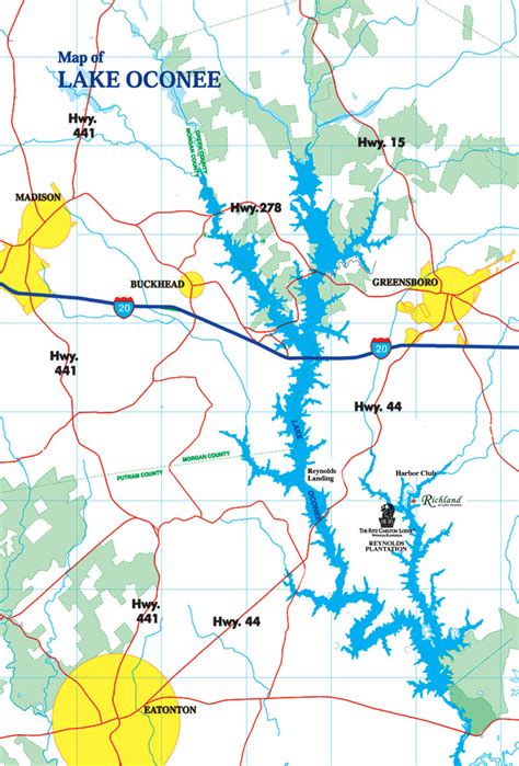 Map Of Lakes In Georgia World Map