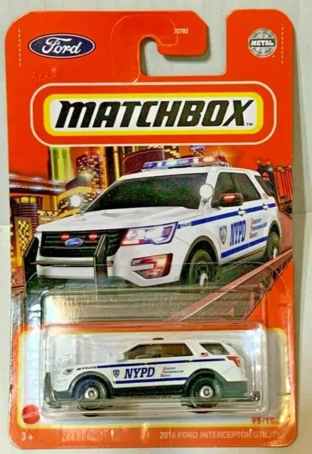 Matchbox Nypd 2016 Ford Interceptor Utility Police Car 164th New On