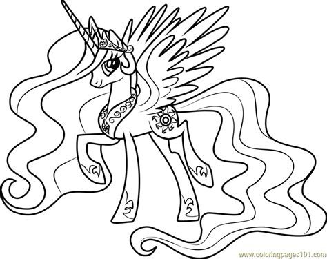But she is also and above all a magic teacher filled with. Princess Celestia Coloring Page Free My Little Pony ...