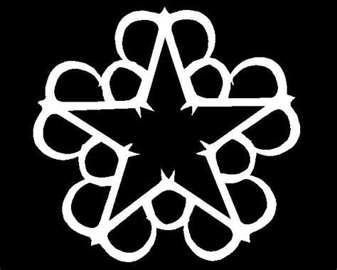 La estrella está formada por la siglas bvb repetida cinco veces. Black Veil Brides Star Logo Laptop Car Truck Vinyl Sticker ...