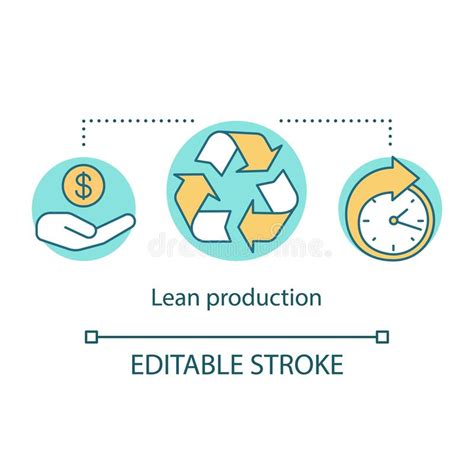 Lean Production Concept Icon Manufacturing Method Idea Thin Line