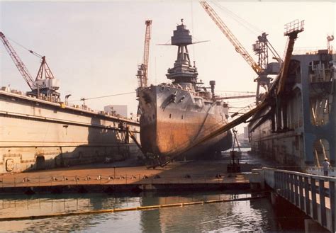 Uss Texas Bb 35 In Dry Dock Sometime During 1988 1990 1156x 803