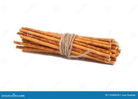 Salty Sticks Bread Snack Isolated Stock Photo Image Of Salty Bread