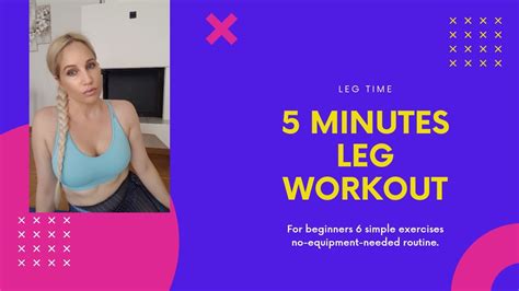 5 Minutes Leg Workout For Beginners Youtube