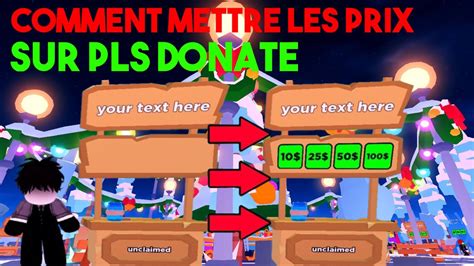 comment mettre les prix sur pls donate roblox youtube