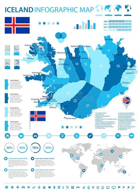 Iceland Infographic Vector Illustration Stock Illustration
