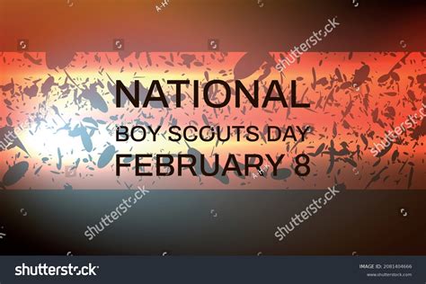 National Boy Scouts Day Design Suitable Stock Vector Royalty Free