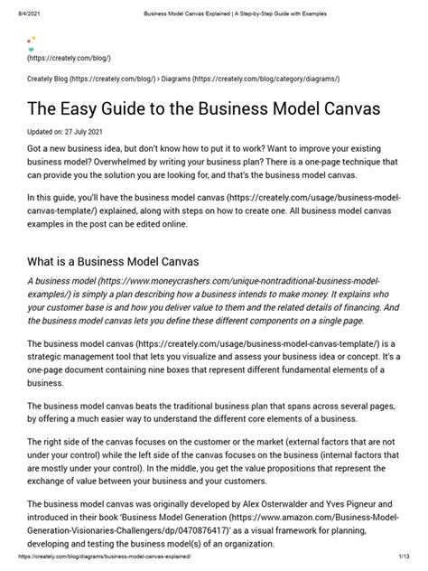 Business Model Canvas Explained A Step By Step Guide With Examples