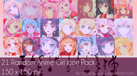 21 Random Anime Girl Icon Pack ~ By Orihimeyuuka By
