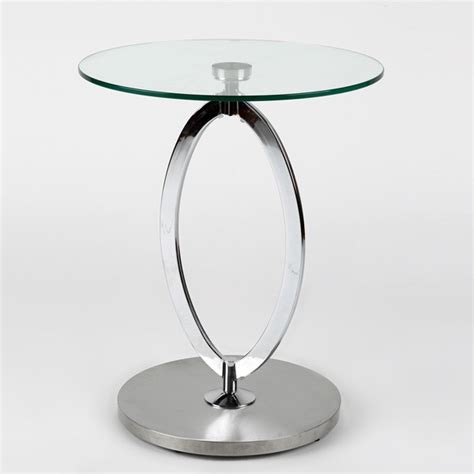 Whiteline Kay Glass End Table Living Room Furniture Ultra Modern