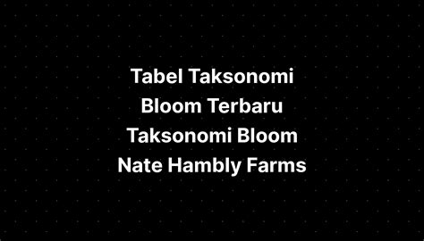 Tabel Taksonomi Bloom Terbaru Taksonomi Bloom Nate Hambly The Best