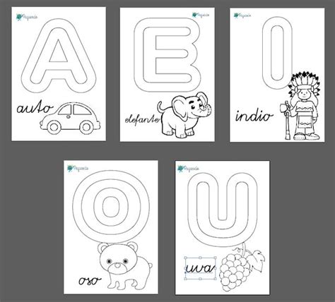 Imagenes De Todas Las Vocales Para Colorear - Impresion gratuita