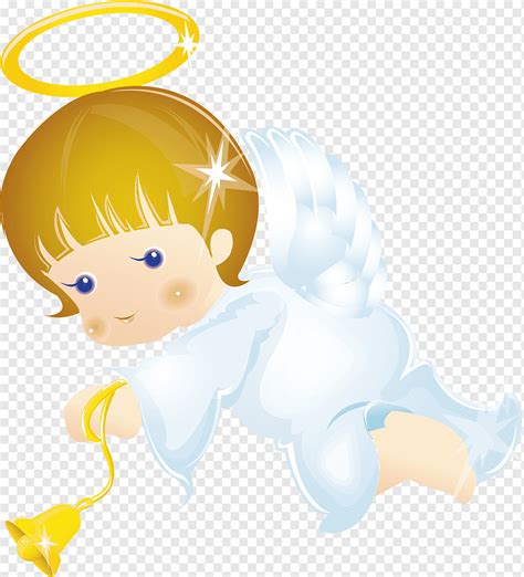 Anjo Segurando A Ilustração De Sino Anjo Lindo Anjinho Criança