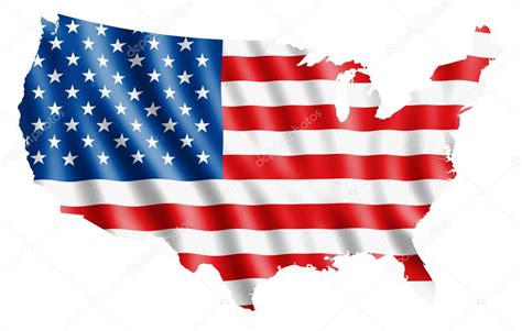 Usa Country Flag Map — Stock Photo © Photosoupy 9761266