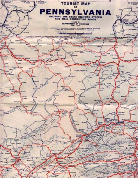1920s Pennsylvania State Road Maps
