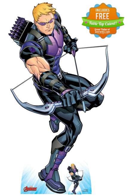 Hawkeye Holding Bow And Arrow Official Marvel Cardboard Cutout Marvel