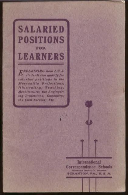 Ica Salaried Positions For Learners Booklet 1904 1550 Picclick