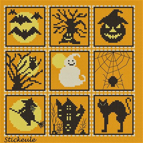 Stickeule Wie Versprochen Halloween Cross Stitch Patterns