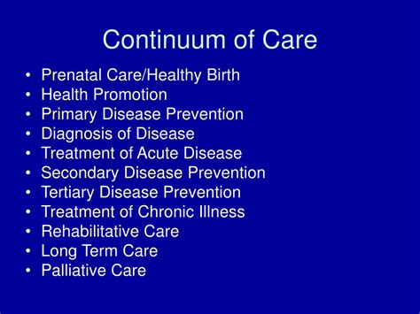 Ppt The Continuum Of Care Powerpoint Presentation Free Download Id