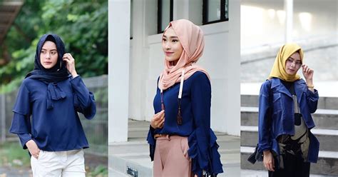 Jilbab Yang Cocok Untuk Baju Warna Biru