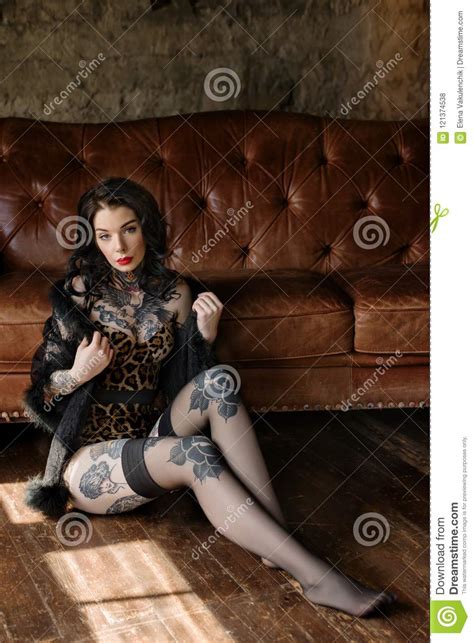 Beautiful Girl Dressed At Pin Up Style Stock Photo Image