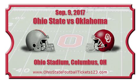 Ohio State Buckeyes Vs Oklahoma Sooners Football Tickets Sep 9 2017