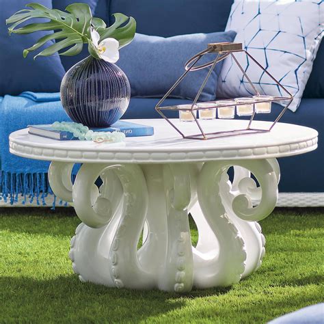 The model was developed for individual production from wood. Octopus Coffee Table with Detailed Sculpture | Roy Home Design
