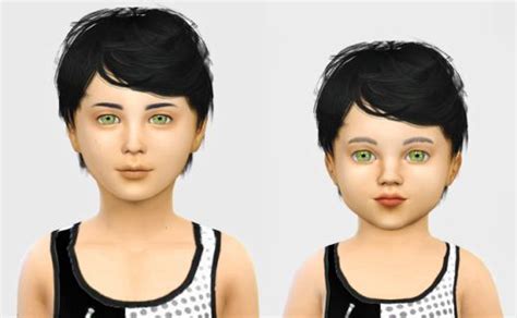 Pin Em Ts4 Toddlers Hair