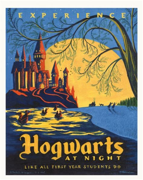 Geek Art Gallery Posters Harry Potter Retro Travel