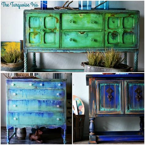 The Turquoise Iris Painting Furniture Diy Homemade Furniture