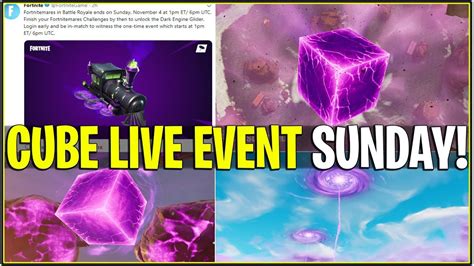 New Epic Announces Cube Exploding Live Event Sunday Fortnite