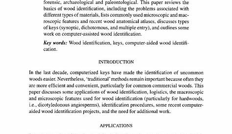 wood identification chart pdf