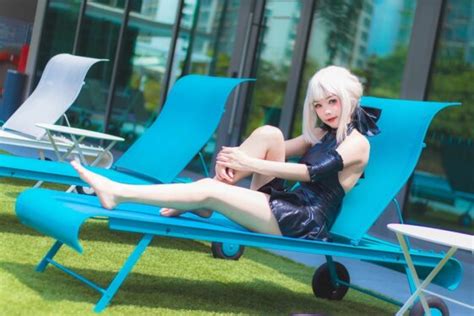 Kitkat Cosplay 9 Saber Alter Swimsuit Cosplay World