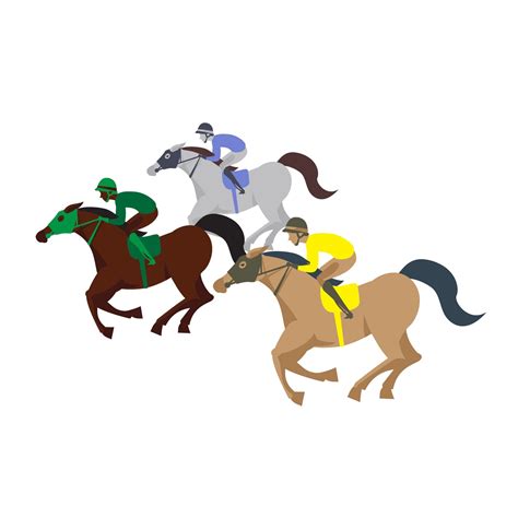 Horse Racing Clipart In Illustrator Svg  Eps Png Download