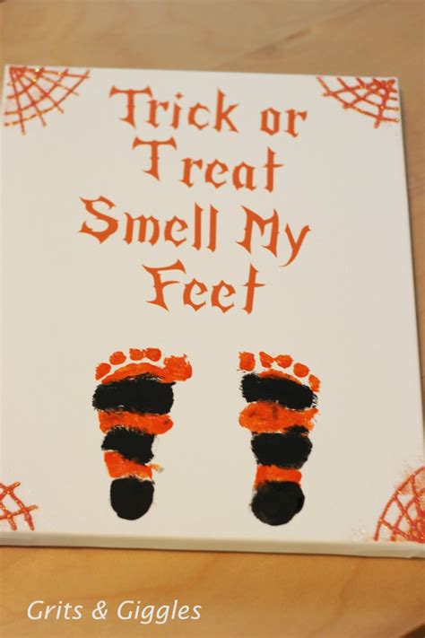 Grits And Giggles Tutorial Trick Or Treat Baby Feet