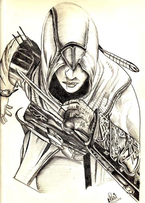 Al Tair From Assassins Creed Drawing By Priyanka Patil