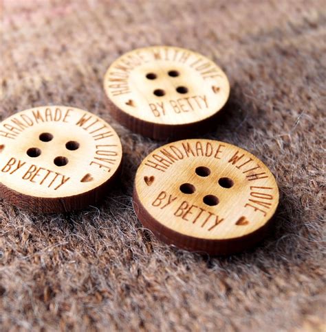 Wooden Busttons Custom Made Wood Buttons Engraved Buttons Etsy