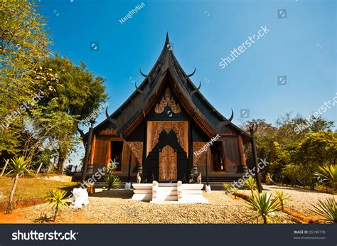 Lanna Ancient Architecture Traditional Northern Thai Stock Photo