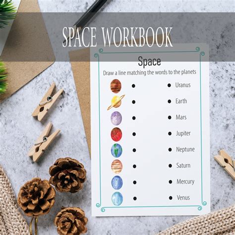 Solar System Printable Worksheet Busy Book Science Workbooks Etsy