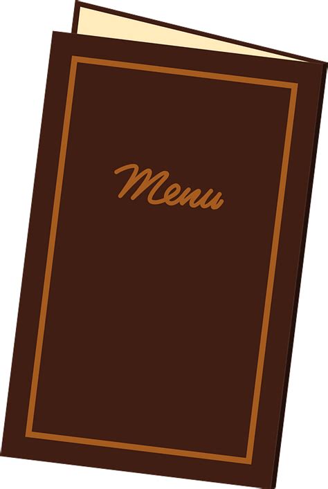 Restaurant Menu Clipart