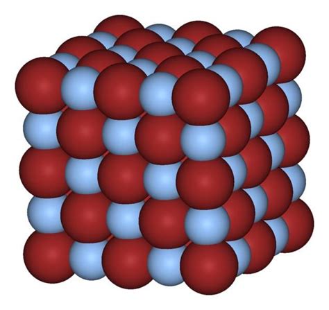 Agbr Silver Bromide Red Atoms Are Bromide And The Bluish Silver