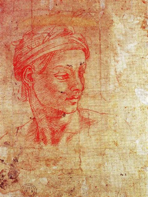 Michelangelo 1475 1564 ~ Red Chalk Head ~ Ca1511 ~ British Museum